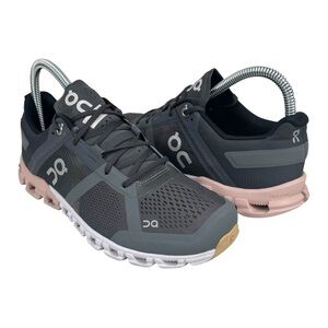 On Running Cloud Flow Women’s 6.5 Gray Pink Swiss Engineered Running Shoes